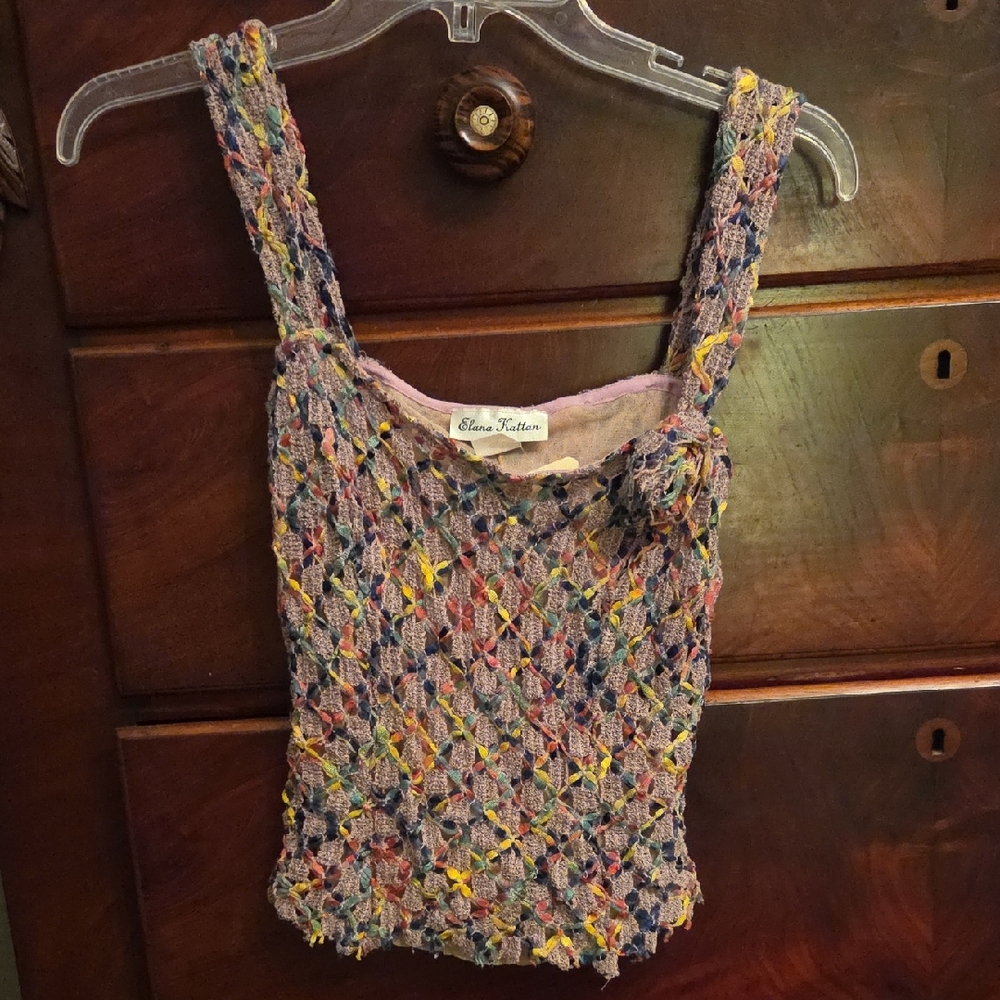 Elena Fisher Multicolor Knit Tank Top
